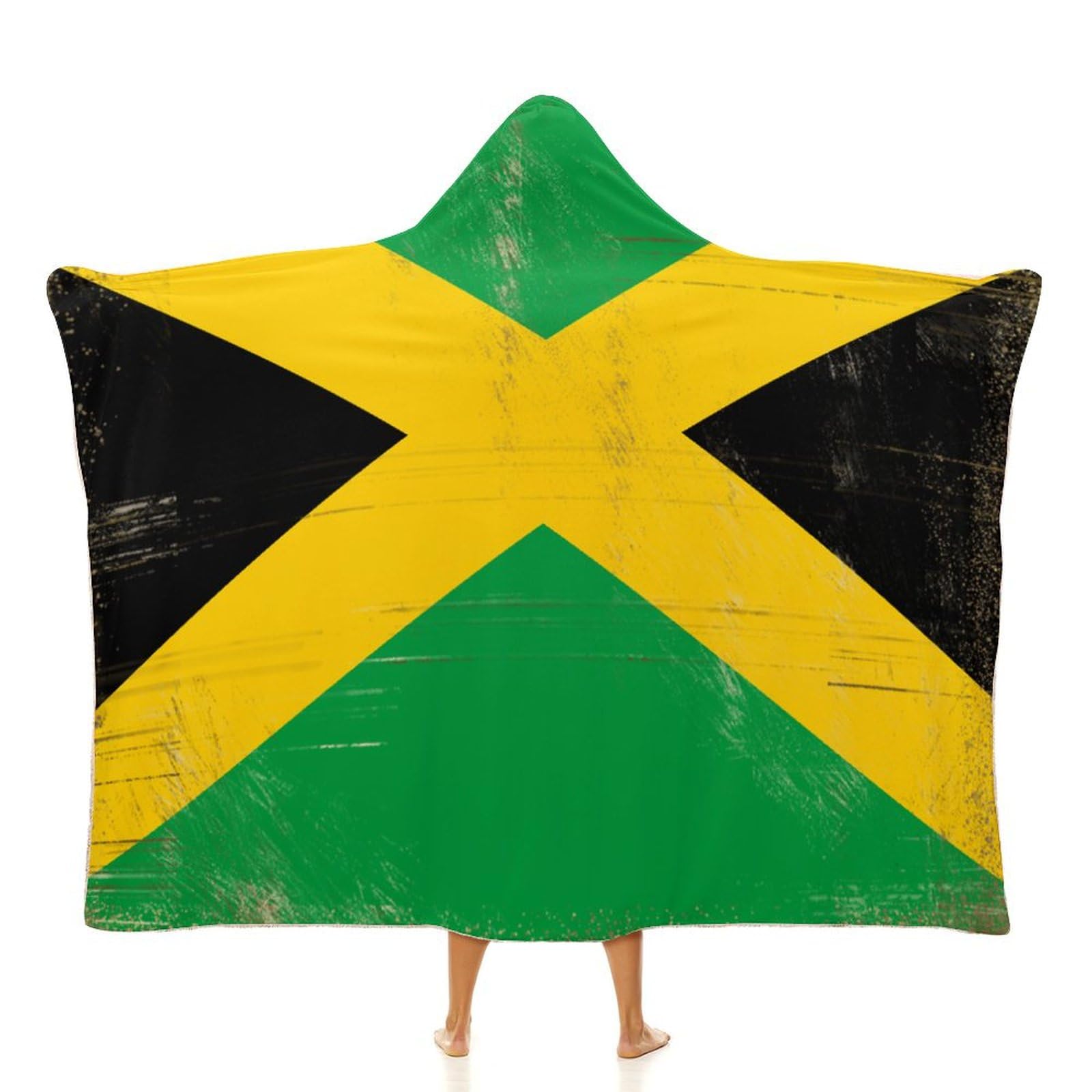 Plaid drapeau Jamaïque doux pour soirées canapé et pause détente bureau