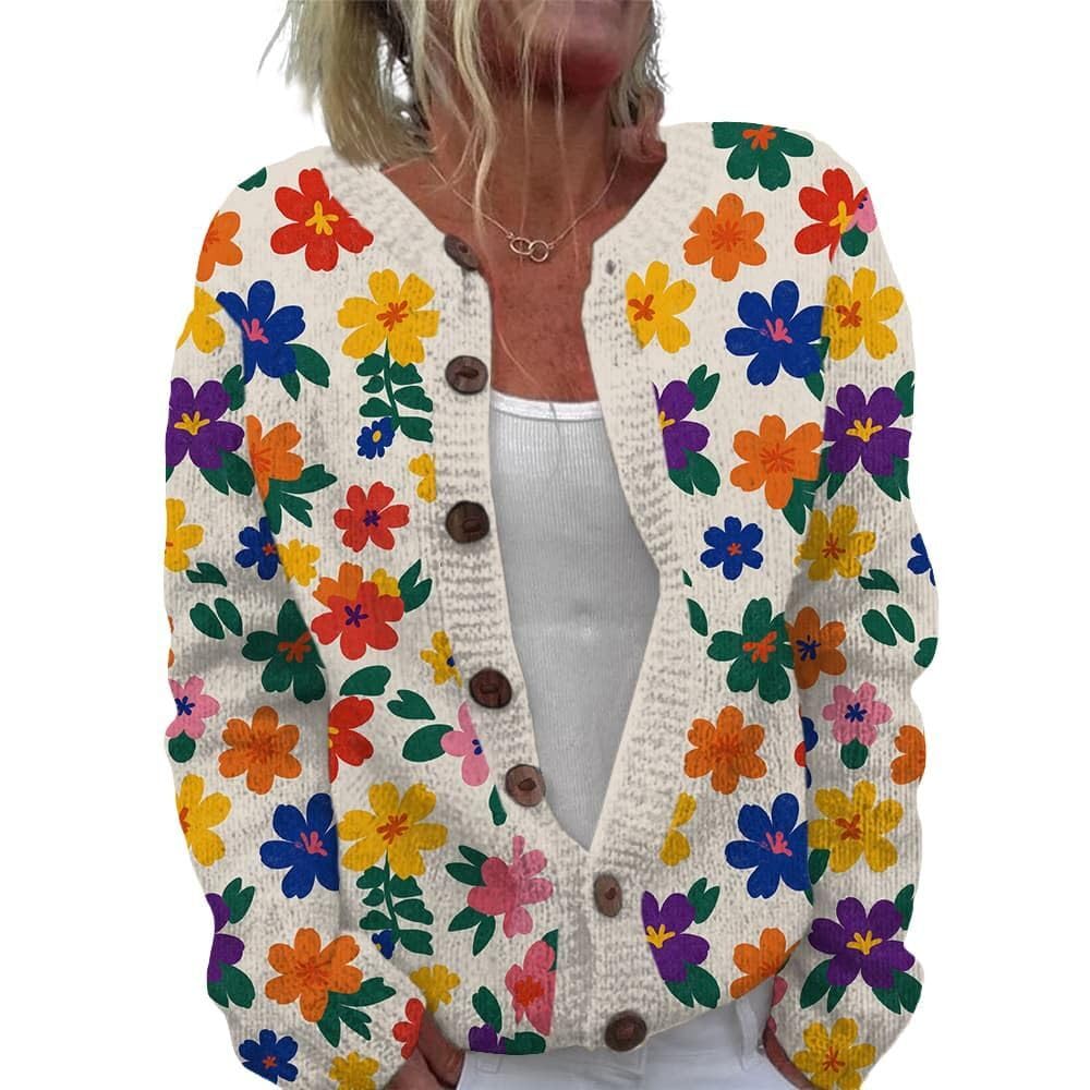 - Cardigan for Women Graphic Open Knit Sweaters Long Sleeve Button Down Cropped Cardigans Soft Winter Outwear