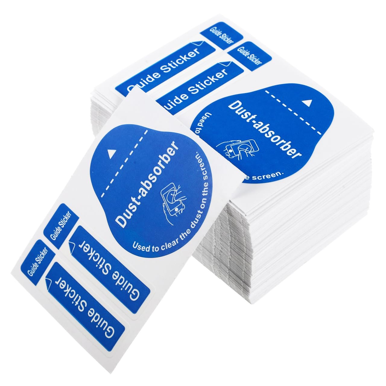 Mikikit 200pcs Glass Dust Tempered Absorbent Phone Cleaning Stickers/Laptop Manual Touch Blue Cell Dust/Sticker, Decal Cleaning Camera Film Sticker Stickers,-picture-29