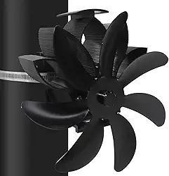 pologmase fogão lareira, lareira não elétrico - 7 ventiladores lareira para fogão a lenha, acessórios para fogão a lenha operação silenciosa circulação ar quente