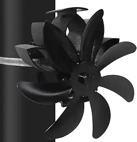 pologmase fogão lareira, lareira não elétrico - 7 ventiladores lareira para fogão a lenha, acessórios para fogão a lenha operação silenciosa circulação ar quente
