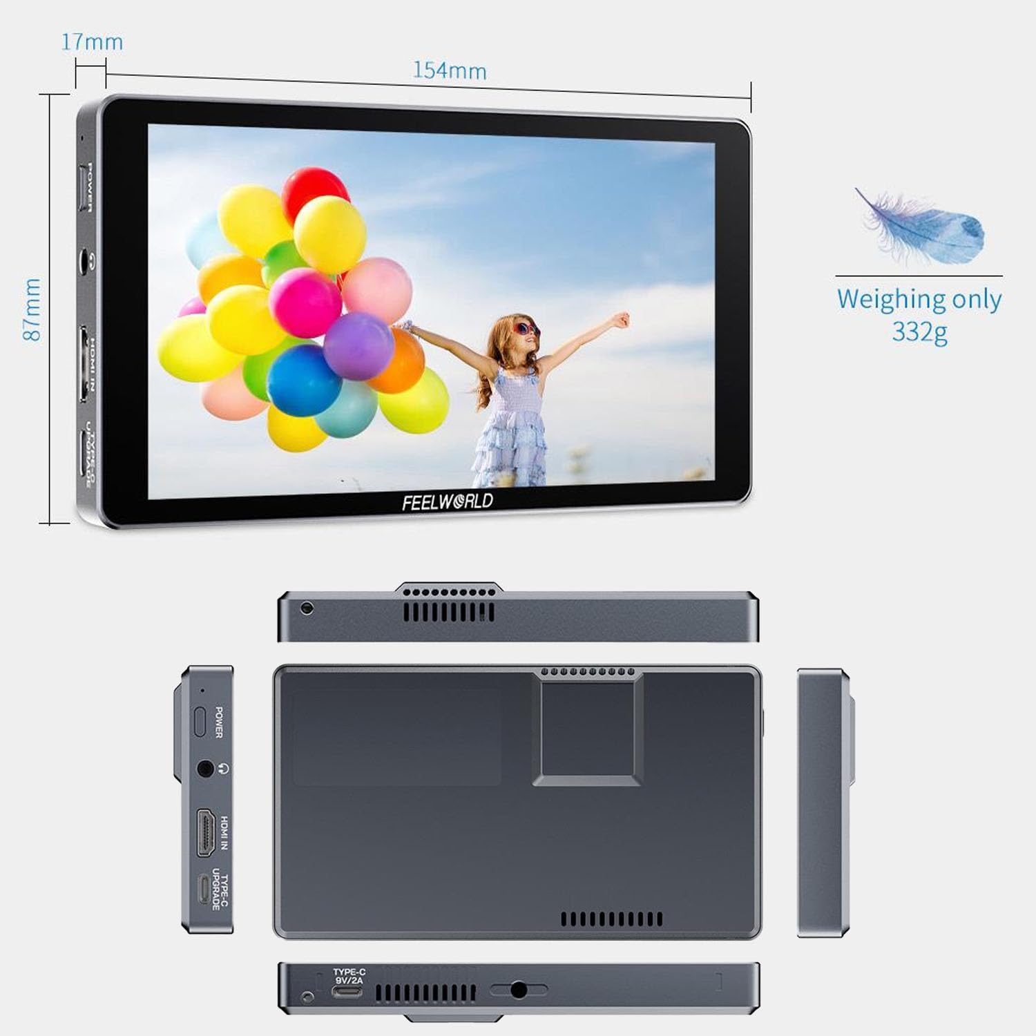 Amazon.co.jp: FEELWORLD P6XL 4K HDMI 6インチ 高輝度 1920x1080p