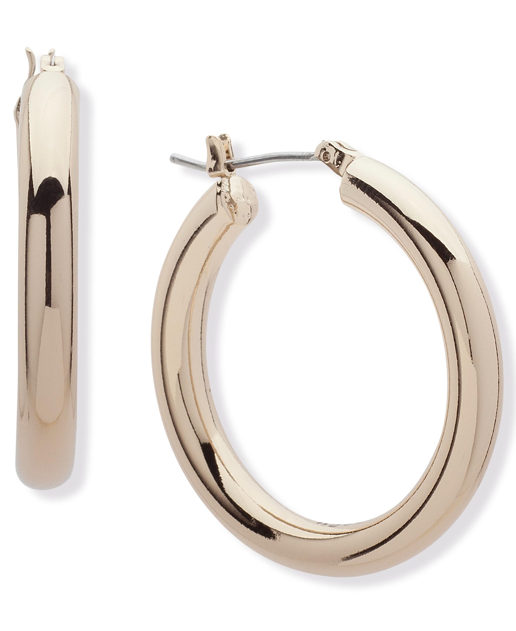 DKNY Pendientes de aro pequeños de 30 mm de grosor para mujer