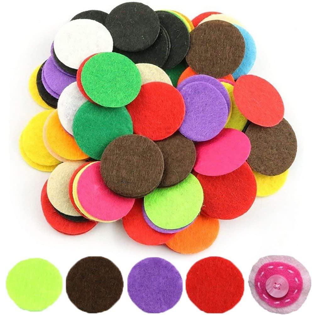 Stakee Circles Felt Pads 200Pcs Colorful Felt Furniture Pads Circle Fabric Embellishments For Sewing Handcraft Material
