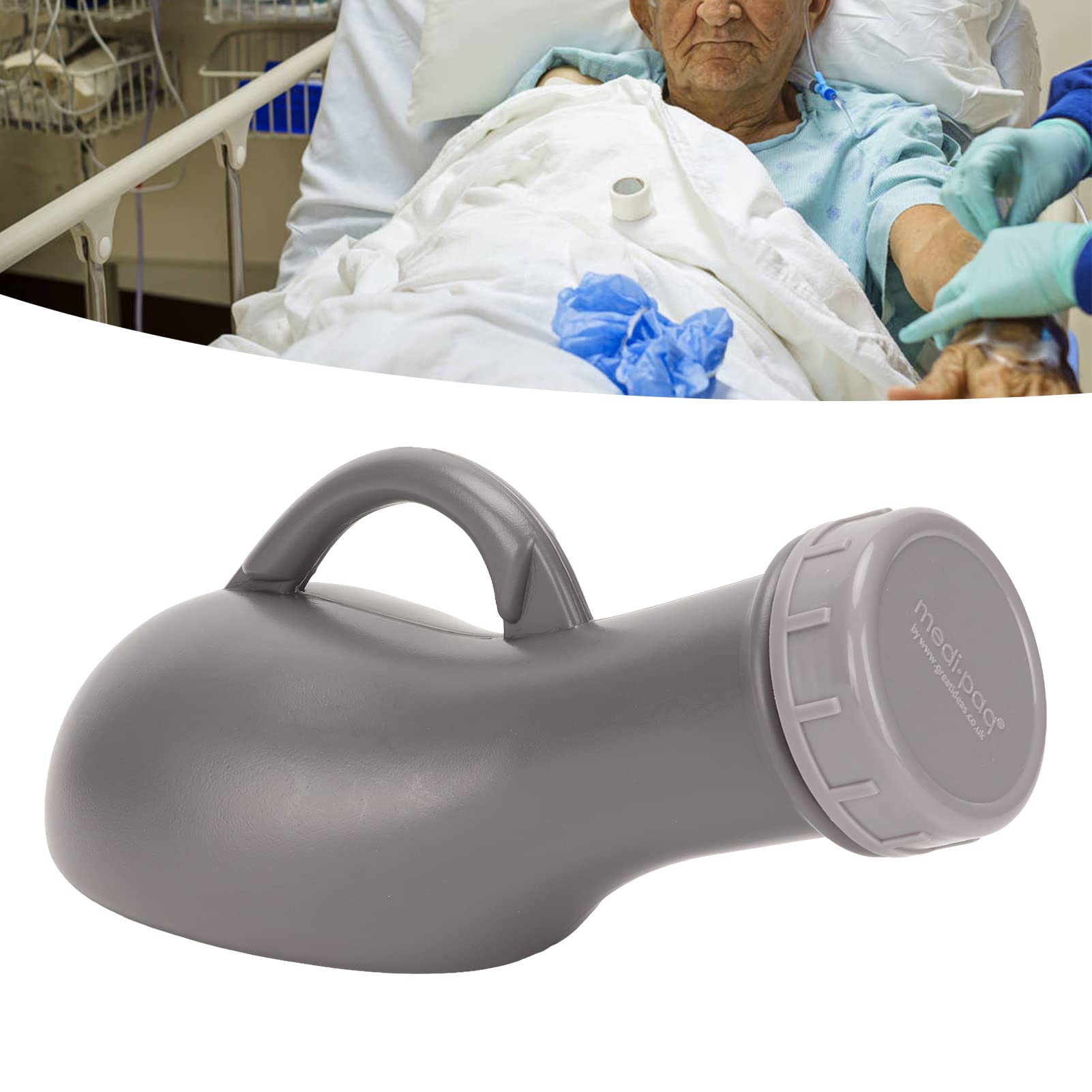 Bottiglia per Orinatoio Maschile, Bottiglia per pipì Maschile Portatile, Bottiglia per Orinatoio in Plastica Universale per Uomini e Anziani 1200 Ml