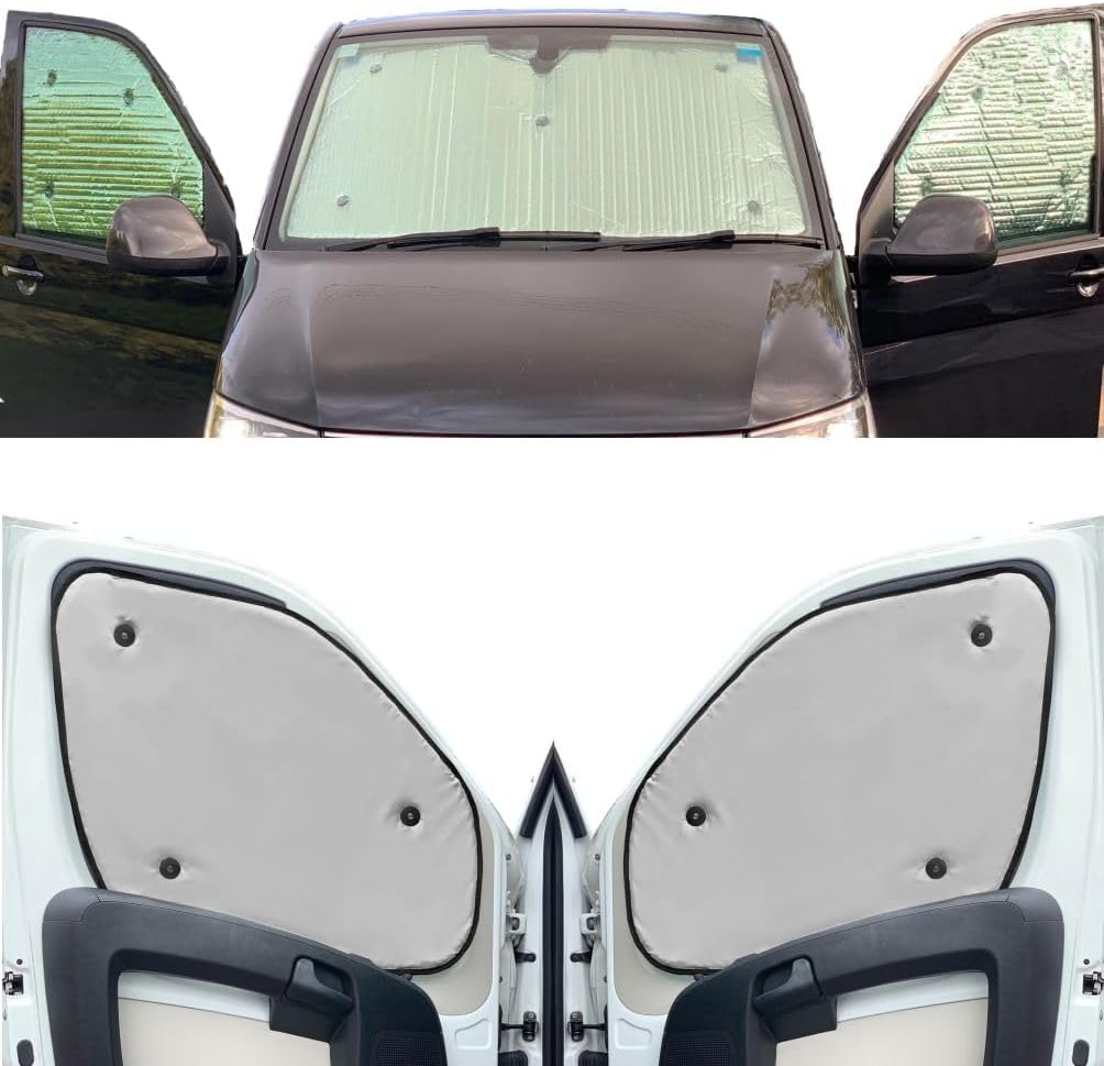 Window Blind Kit Compatible With Mercedes E-Vito Tourer (Years 2020-Date) (Full Set MWB + Tailgate) With Backing Colour in Light Grey, Reversible