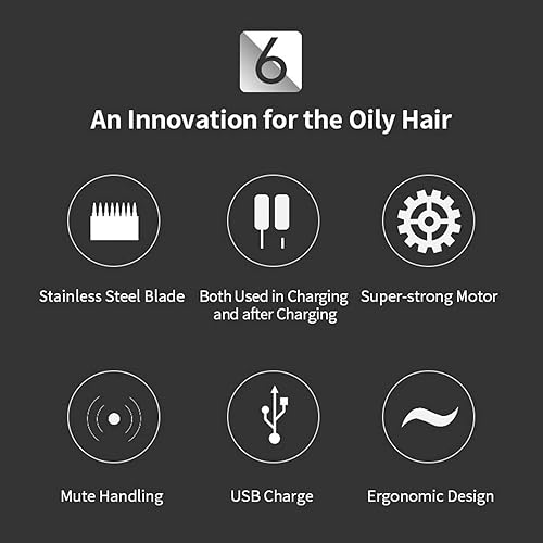 Miniatura 4 de Haofy Cortadora de pelo, pantalla LCD, delicada, eléctrica, fácil limpieza, profesional, con 3 peines para exteriores