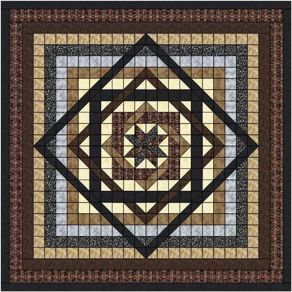 Material Maven Tumbling Star Nuetral Quilt Kit/QUEEN/Precut/Ready to Sew!!