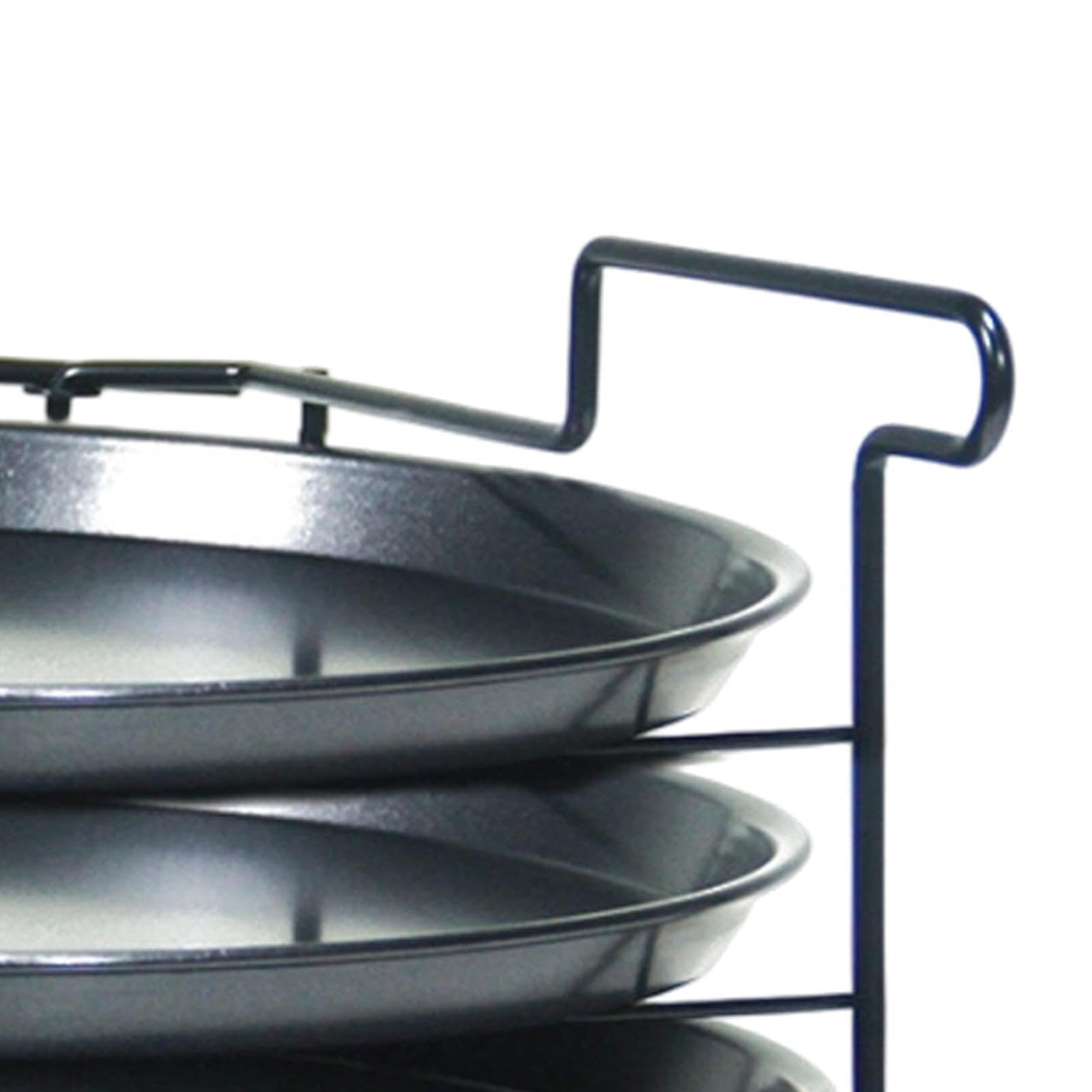 Pizza-Backblech-Set Klappbarer, Stabiler Schwerlast-Halter | Ofen-Back-Pizza-Rack für Zuhause, Küche, Restaurant, Party, Brot und Gebäck, Profis, Bäcker und Anfänger