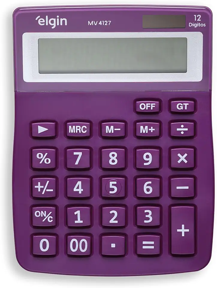 Calculadora de Mesa 12 Dígitos MV 4127 Roxo Elgin