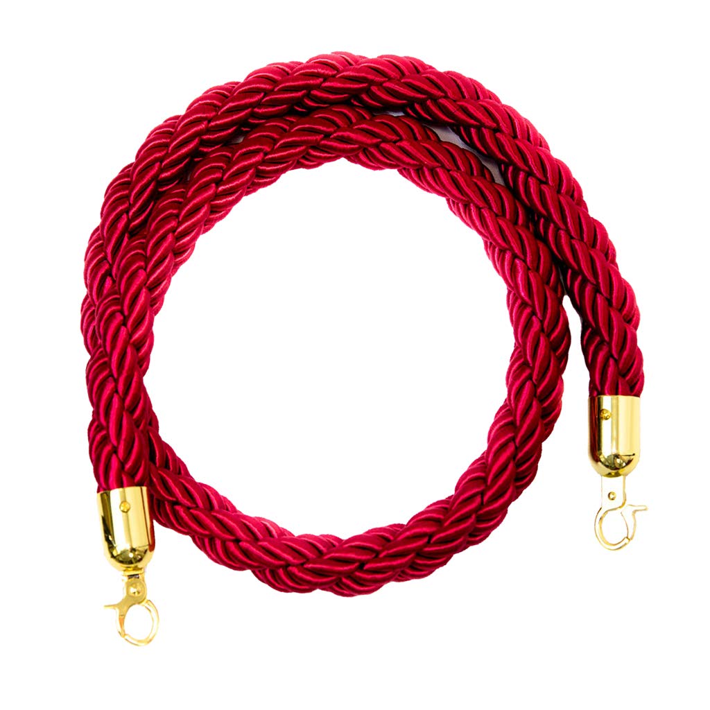 kesoto Cordes de Barrières Diviseur 1.5M/2M/3M Cordes Cordon Séparation - rouge, 3m