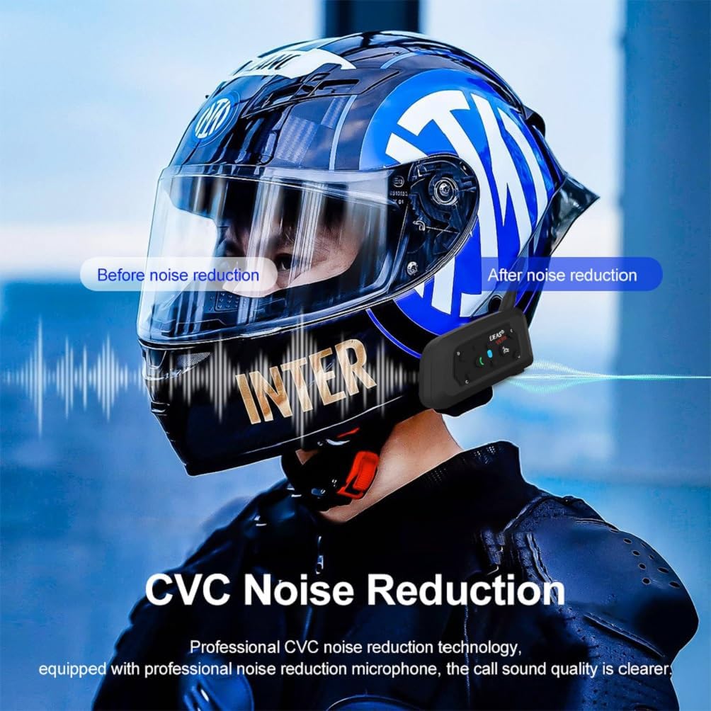 Jual Intercom GEARELEC V6 Pro Bluetooth 800m Intercom Headset Vnetphone Helm 6 Rider Helmet 850mah I.913824739 - View #11
