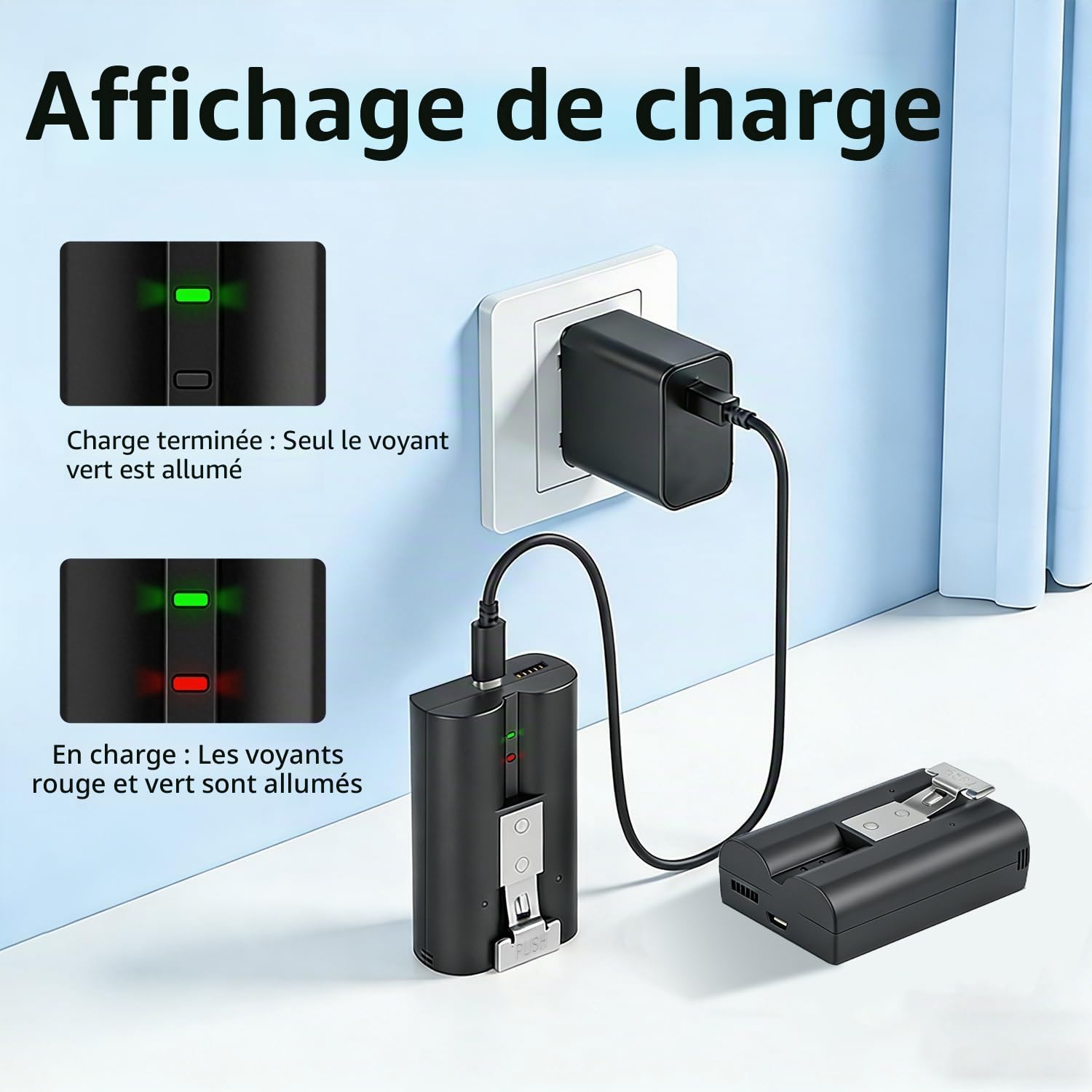 (Lot de 2) V4 Ring Batterie 6040mAh 3.65V, Compatible avec Les caméras Ring Doorbell Camera 2/3/4/3 Plus, Stick Up Camera (2e et 3e génération), Spotlight Cam et Peephole Cam