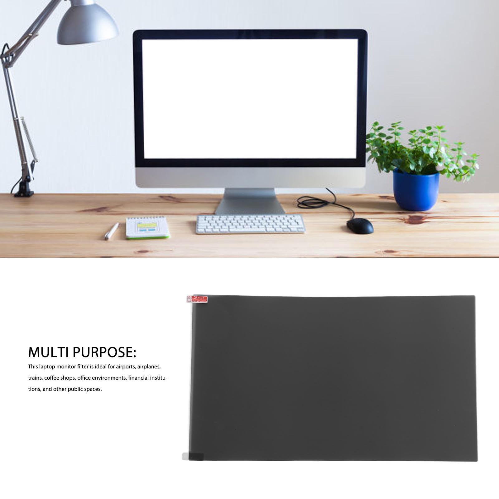 23 Inch Computer Screen Filter for 16:9 Widescreen Monitor, Anti Blue Light Anti Glare Anti Scratch Eye Filter Film Panel, for Laptop Desktop PC Monitor