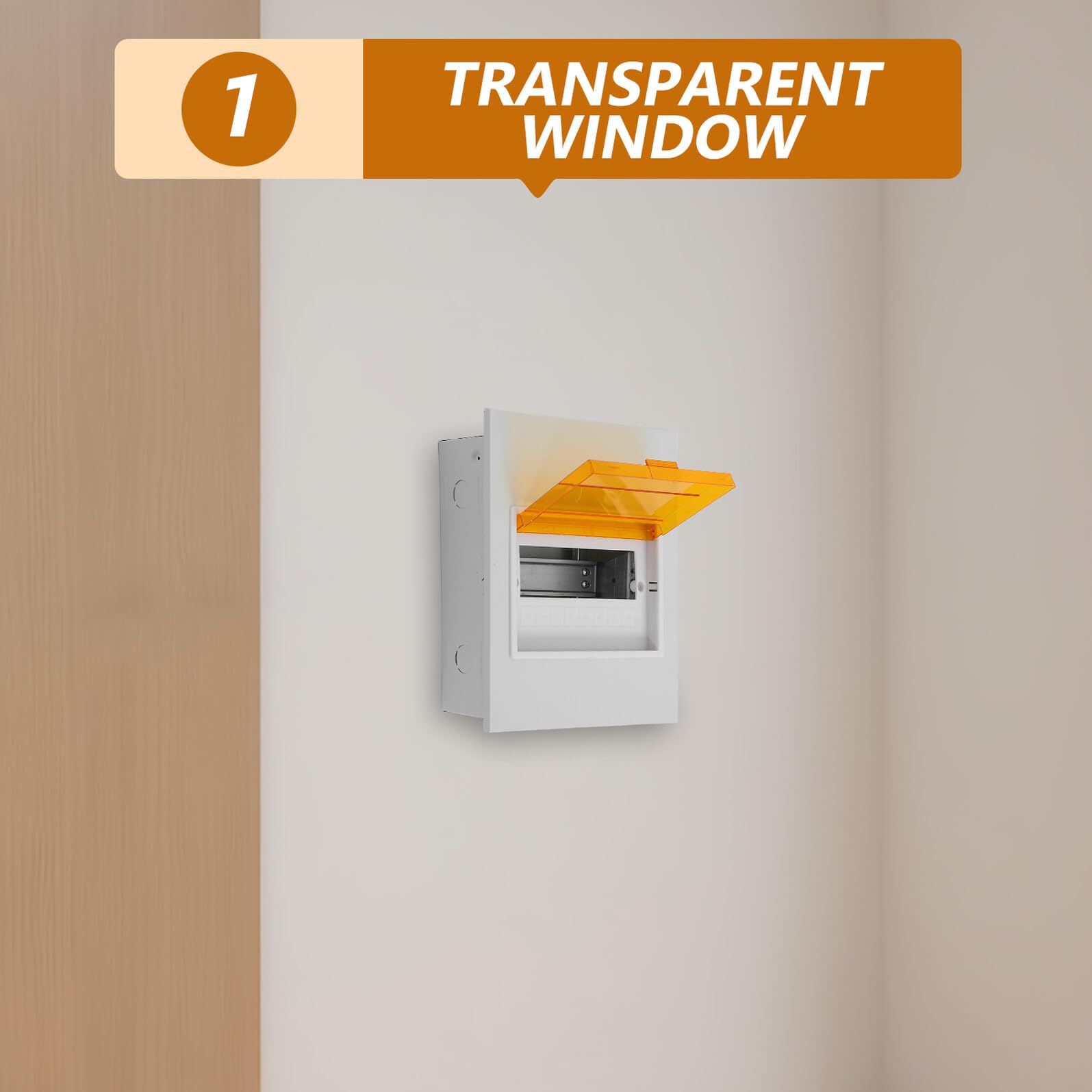 Caja de Distribución con Ventana Transparente de 8 Vías para Oficinas