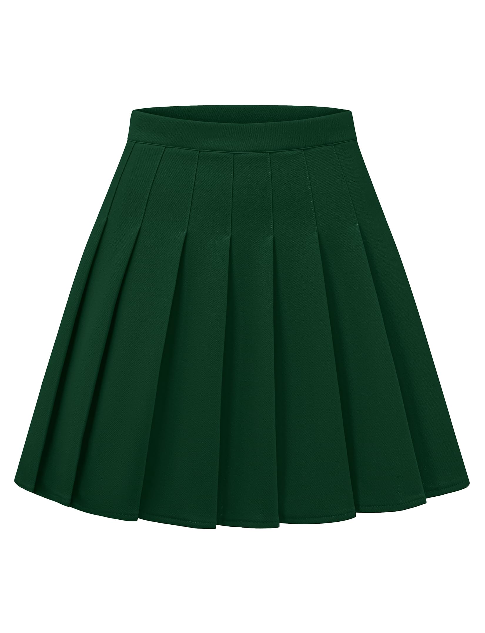 Shestellar Women's High-Waisted Pleated A-Line Mini Tennis Skater Skirt