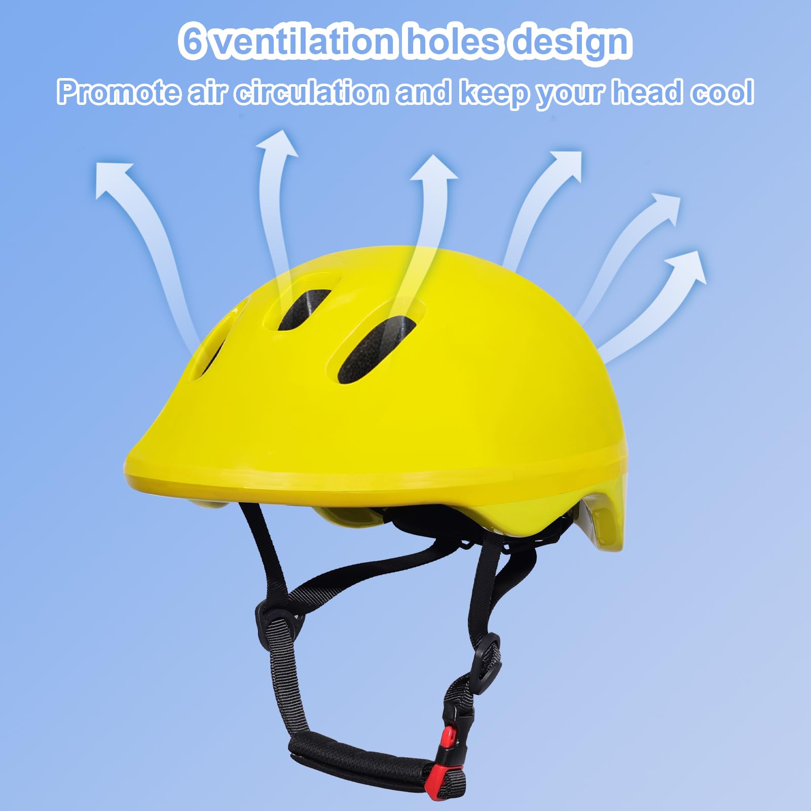 Casco da bicicletta per bambini, 3-8, facile da regolare e ventilazione, per scooter e pattinaggio