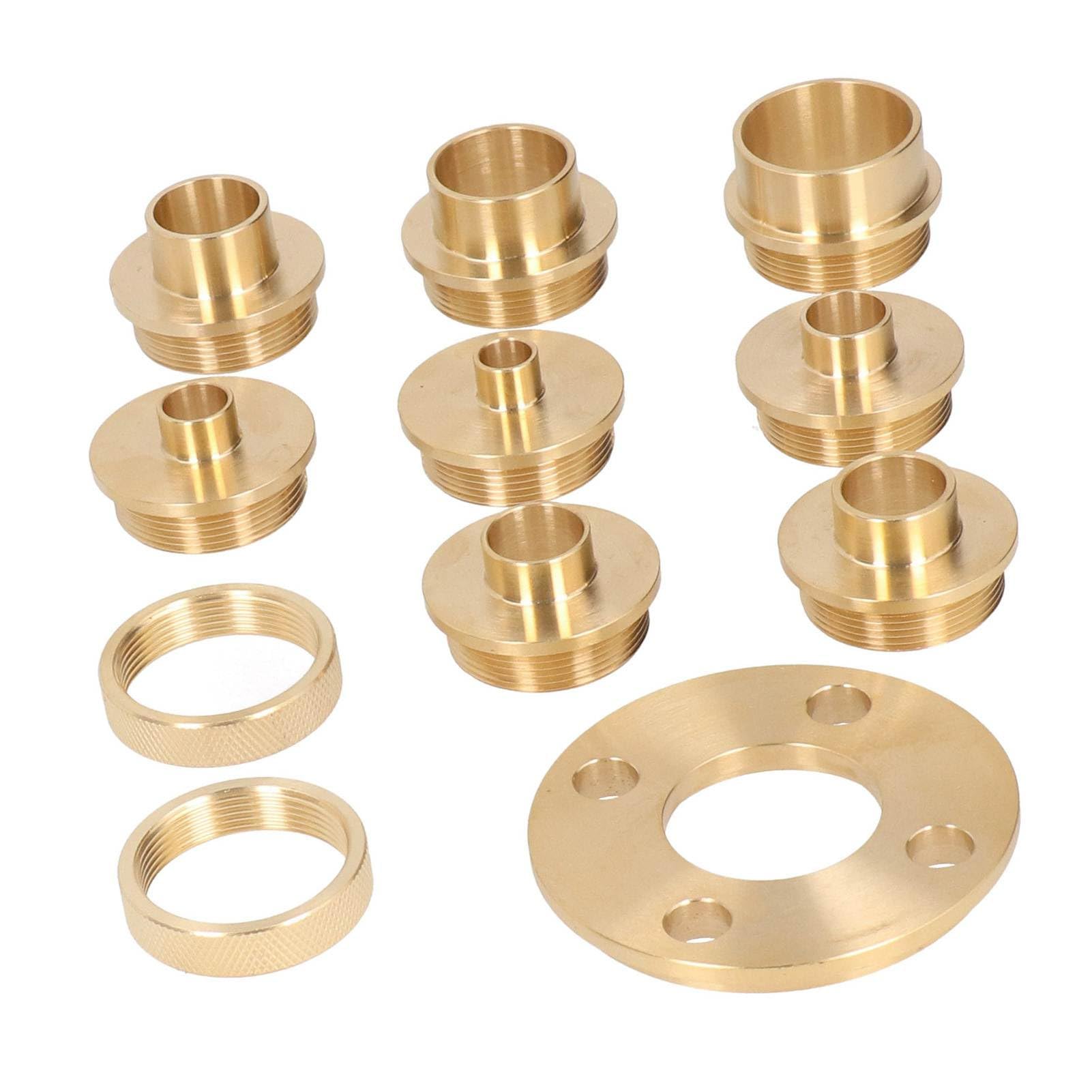 Kit guida per fresatrice 11 pezzi/set, kit guida per sagoma per fresatrice in ottone, con accessorio per fresa adattatore per controdado, per intaglio, a coda di rondine