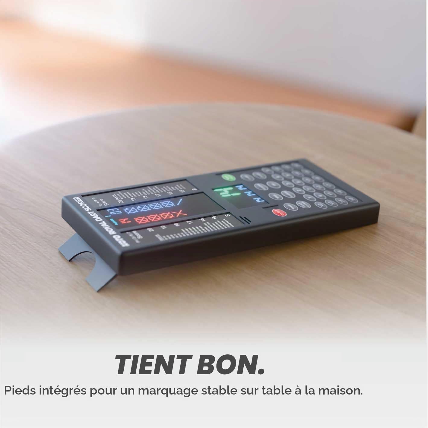KOTO - Compteur Royal de Fléchettes avec 40 Jeux, Dart Scorer, Affichage du Score & Fixation, pour 8 Joueurs, Alimenté par Piles
