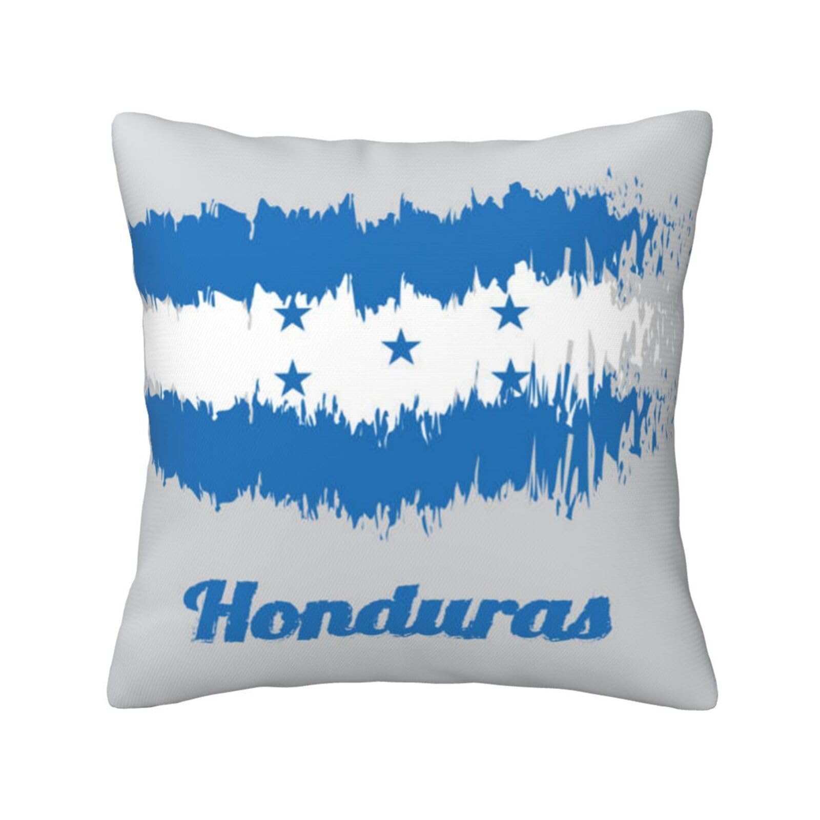 FFSHKOWE Blue Honduras Flag Decorative Throw Pillow Cover Double-Sided Printed Cushion Cover for Sofa Couch Bed Chair 45 x 45cm