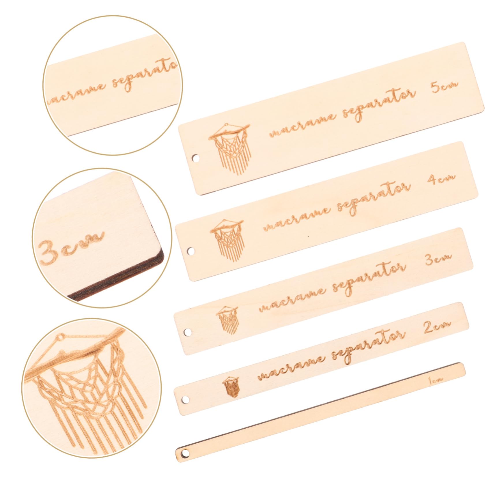 5 Juegos Pequeña Regla De Tejer Medidor De Tejido Reutilizable Regla De Ropa De Calibre De Costura Alfileres De Costura Plegable Retráctil De Madera Beige 5 Piezas * 5