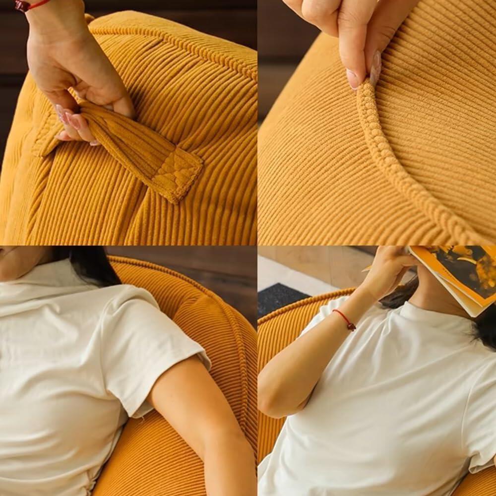 Générique Pouf Paresseux, Pouf Paresseux Canapé Velours Côtelé, Chaise Longue sans Remplissage, Siège Confortable pour Salon, Chambre Ou Tatami