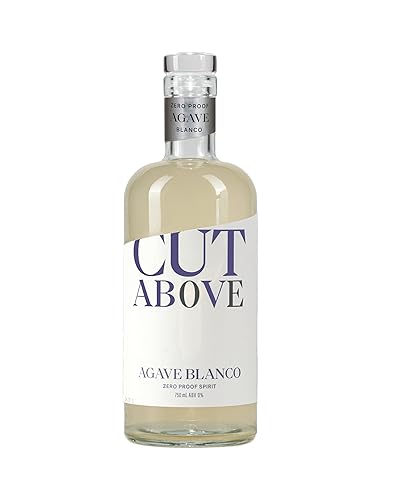 CUT ABOVE Zero Alcohol Agave Blanco Inspirado en tequila de primera calidad a prueba cero Espíritu sin alcohol Cócteles sin alcohol 25.4 onzas