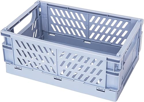 Miniatura 2 de monomono Paquete de 5 cestas plegables de plástico para organización de almacenamiento de estantes, ideal para la cocina del hogar, aula y