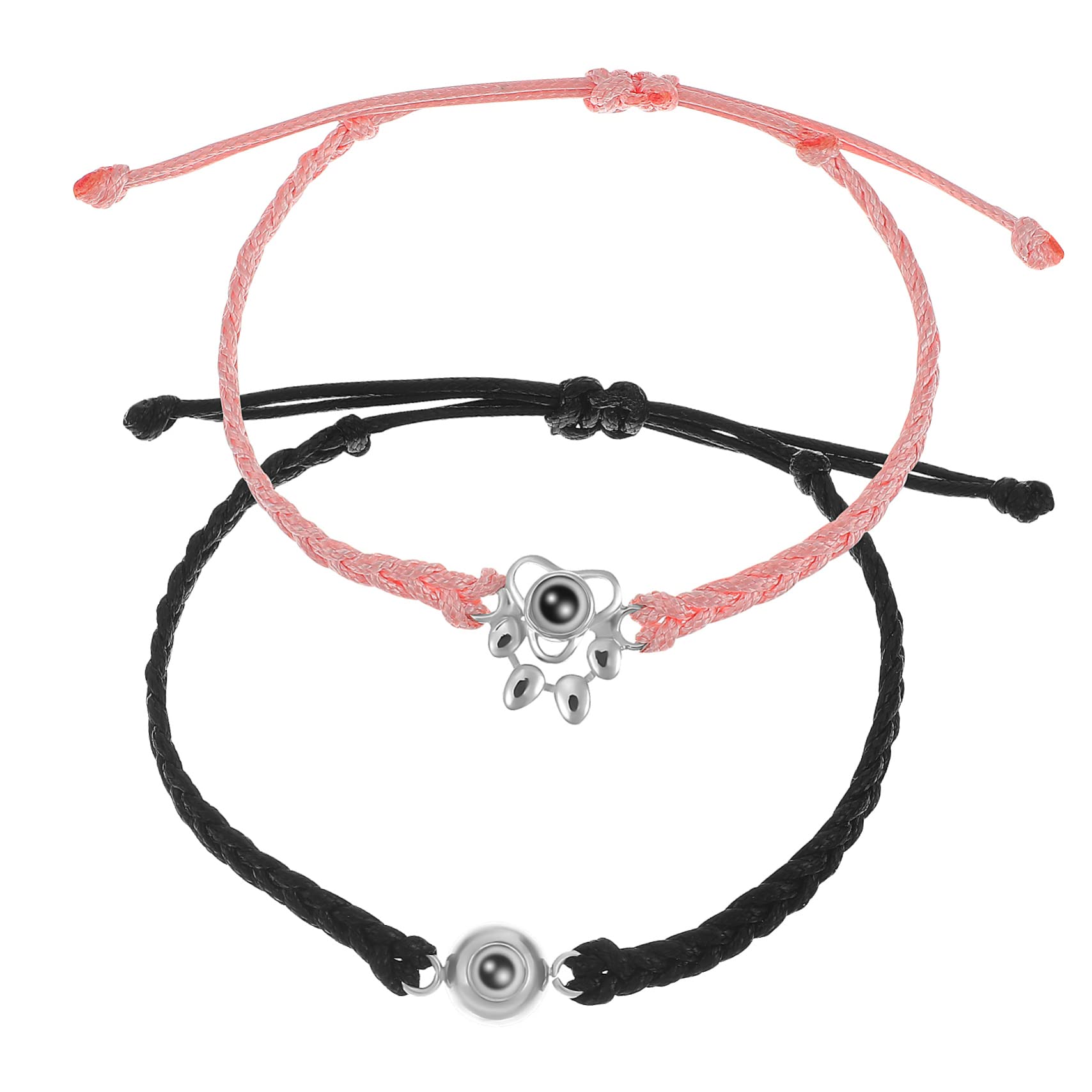 Abaodam 10piezas Pulseras Tejidas Ajustables Con Para Parejas De Joyería Para Hombres y Mujeres Ocasiones Especiales y San Valentín