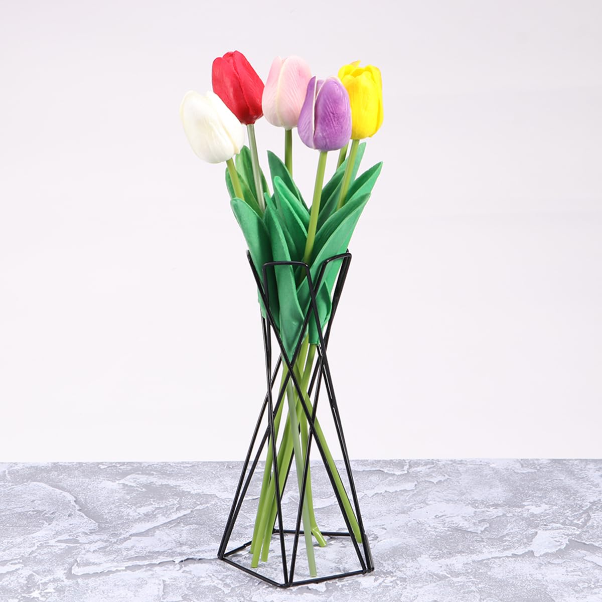 Lot de 2 grands conteneurs en métal pour plantes d'intérieur - Support pour plantes aériennes - Noir - Décoration de chambre - Support mural pour fleurs - Grand support de suspension de bureau