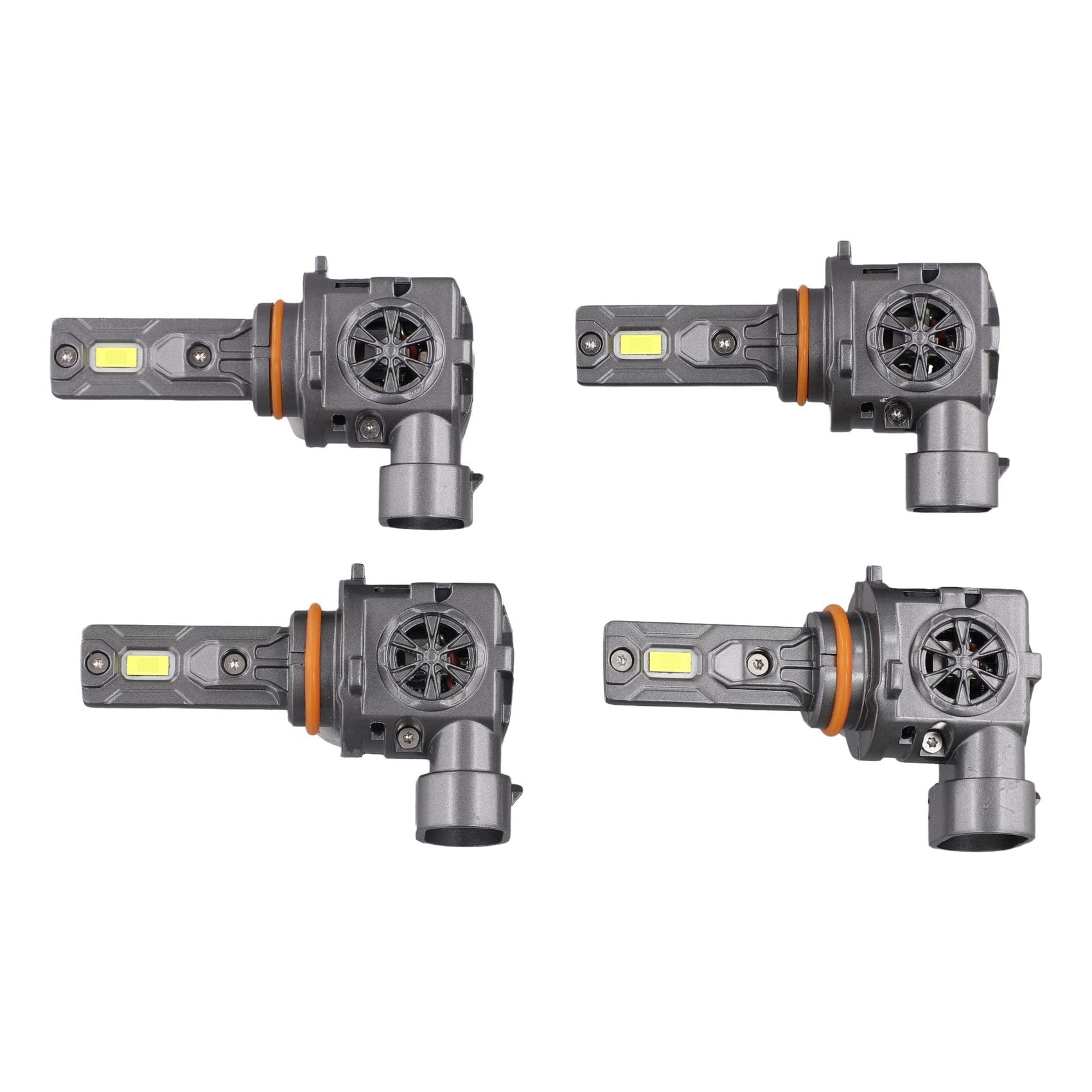 Termitor 9005 9006 Combo LED Bulbs, 800% Super Bright, HB3 HB4 Fog Light 1:1 Mini Halogen Size, 10 Years Extended Life with Cooling Fan, 6000K White