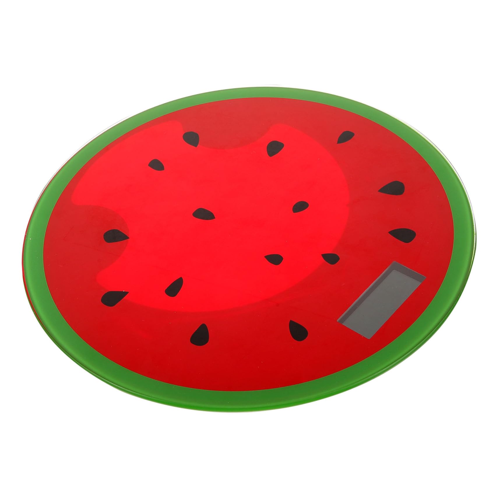 Báscula Digital de Baño Forma de Sandía, Precisión Alta | Abs y Cristal Templado, Formato Mini Redondo, Rango 0, 2-180kg, 2 Pilas Aaa No Incluidas