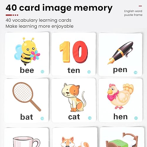Miniatura 4 de Bloques de lectura de madera, juguetes Montessori para girar, vocal corta, juguete giratorio de letras a juego para niños, juguete de ortografía de