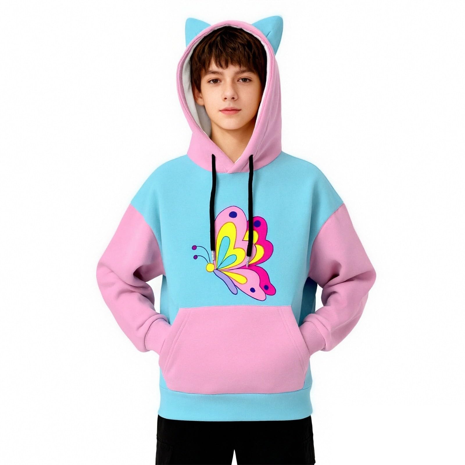 Sweat à capuche pour garçon avec oreilles de chat WWricotta - 5