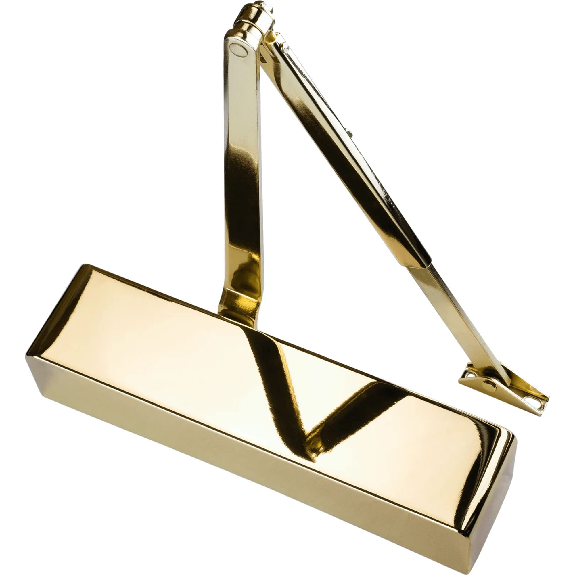 EAI Adjustable Fire Door Closer | Fire Tested | Power Size 2-4 | Polished Brass
