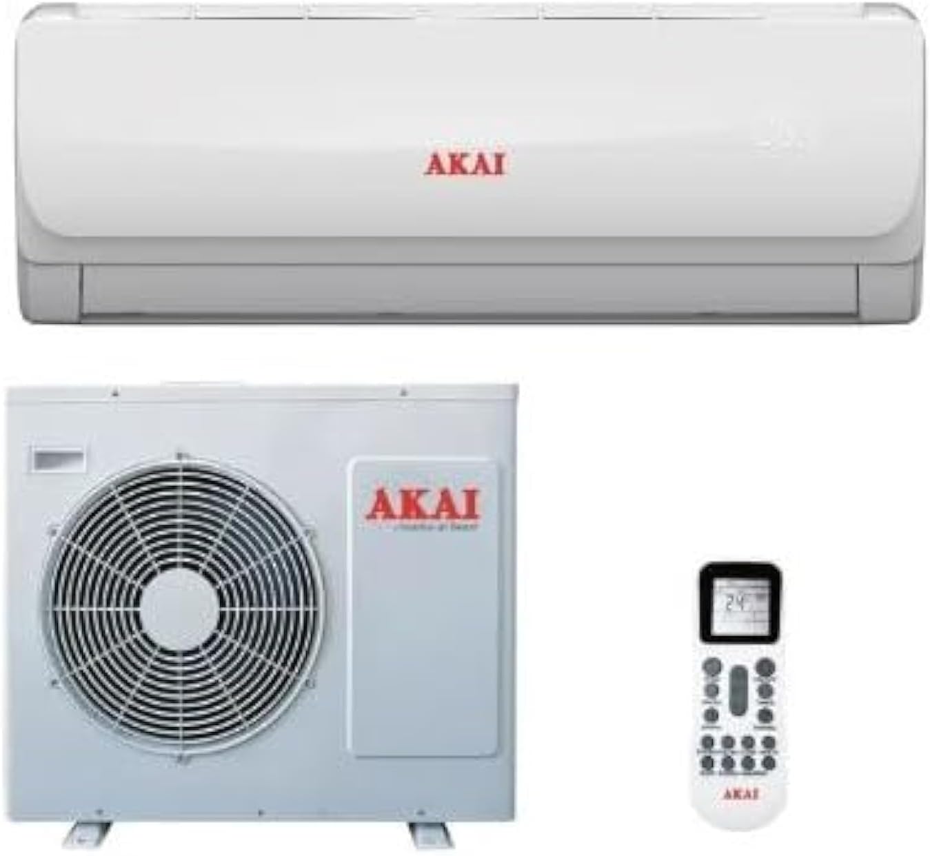 AKAI 1.5 Ton Split Air Conditioner,18000 BTU, Rotary Compressor, Auto Restart, Gold Fin, 4-Way Swing, Led Display, Energy Efficient, ESMA Approved, ACMA-A18T3R4