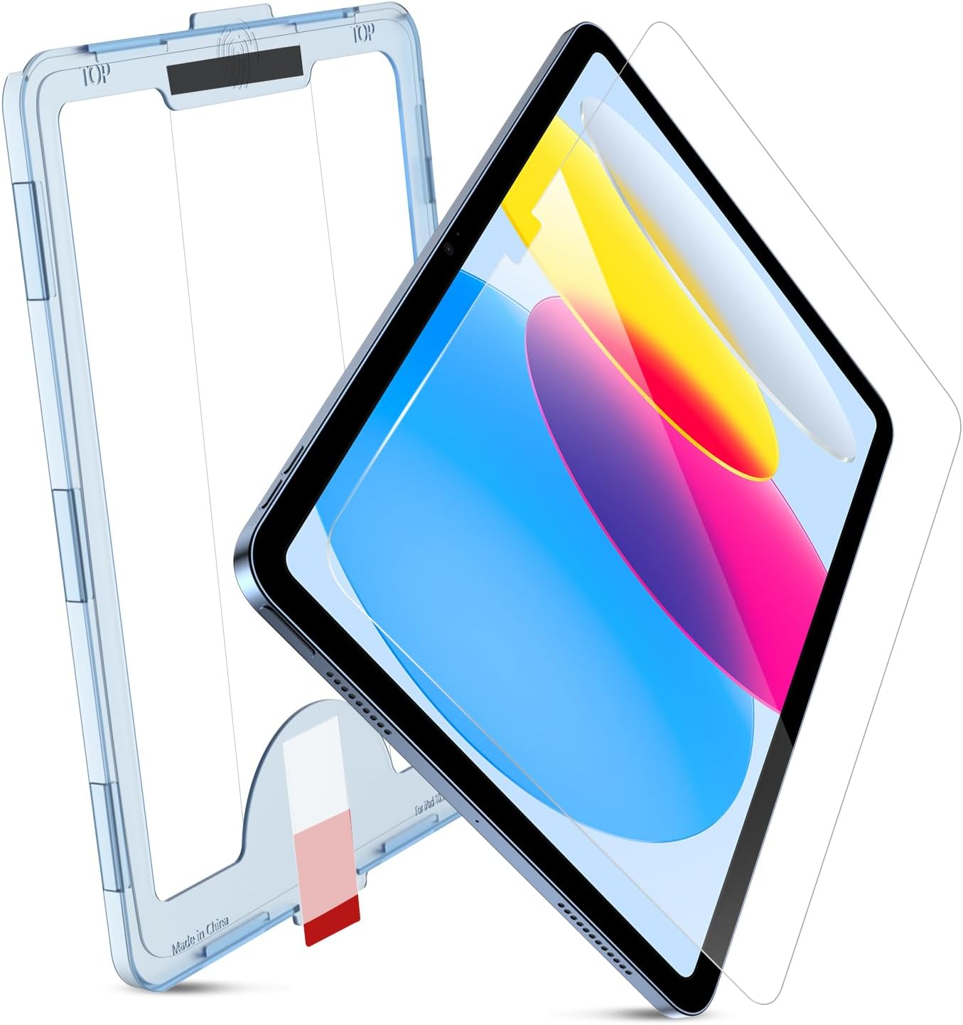 MOBDIK 1 Pack Tempered Glass Screen Protector Compatible with iPad 11th Generation 2025 & iPad 10th Generation 2022, Ultra Clear, Anti-Scratch, Case Friendly, EZ Kit (10th) Thumbnail