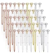 50 Pieces Assorted Diamond Pens Crystal Diamond Ballpoint Pen Big Diamond Ball Point Office Pens ...