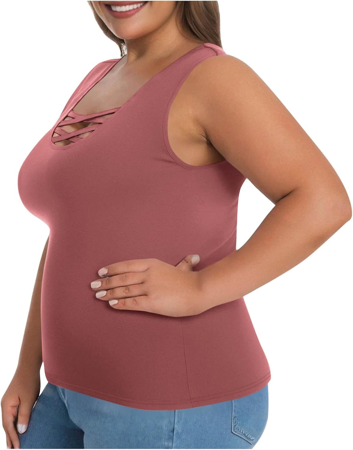 Womens Tank Tops with Built in Bra 2026 Plus Size Padded Camisole Shelf Bra Workout Yoga Shirt Casual Undershirt