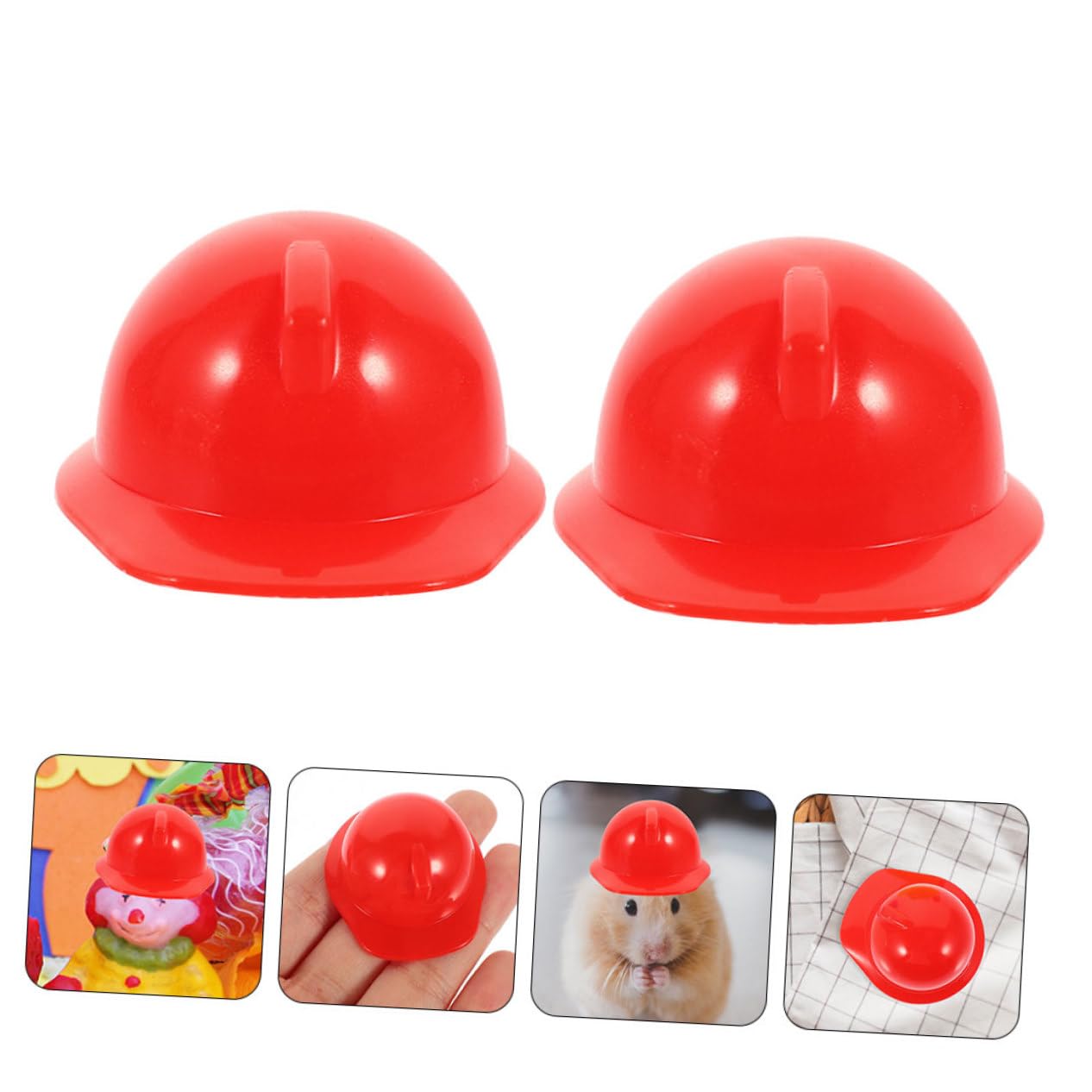 GAROZATION 40pcs Miniature Construction Hats for Boys and Girls Hard Hats Plastic Doll Safety Helmets