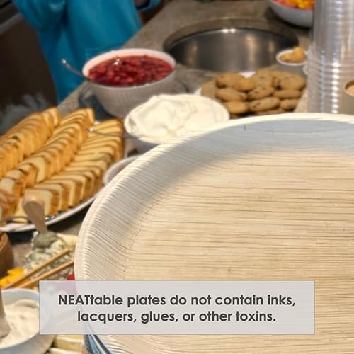 Miniatura 5 de NEATtable - Platos de hoja de palma desechables y compostables, respetuosos con el medio ambiente y 100% naturales, ideales para eventos al aire