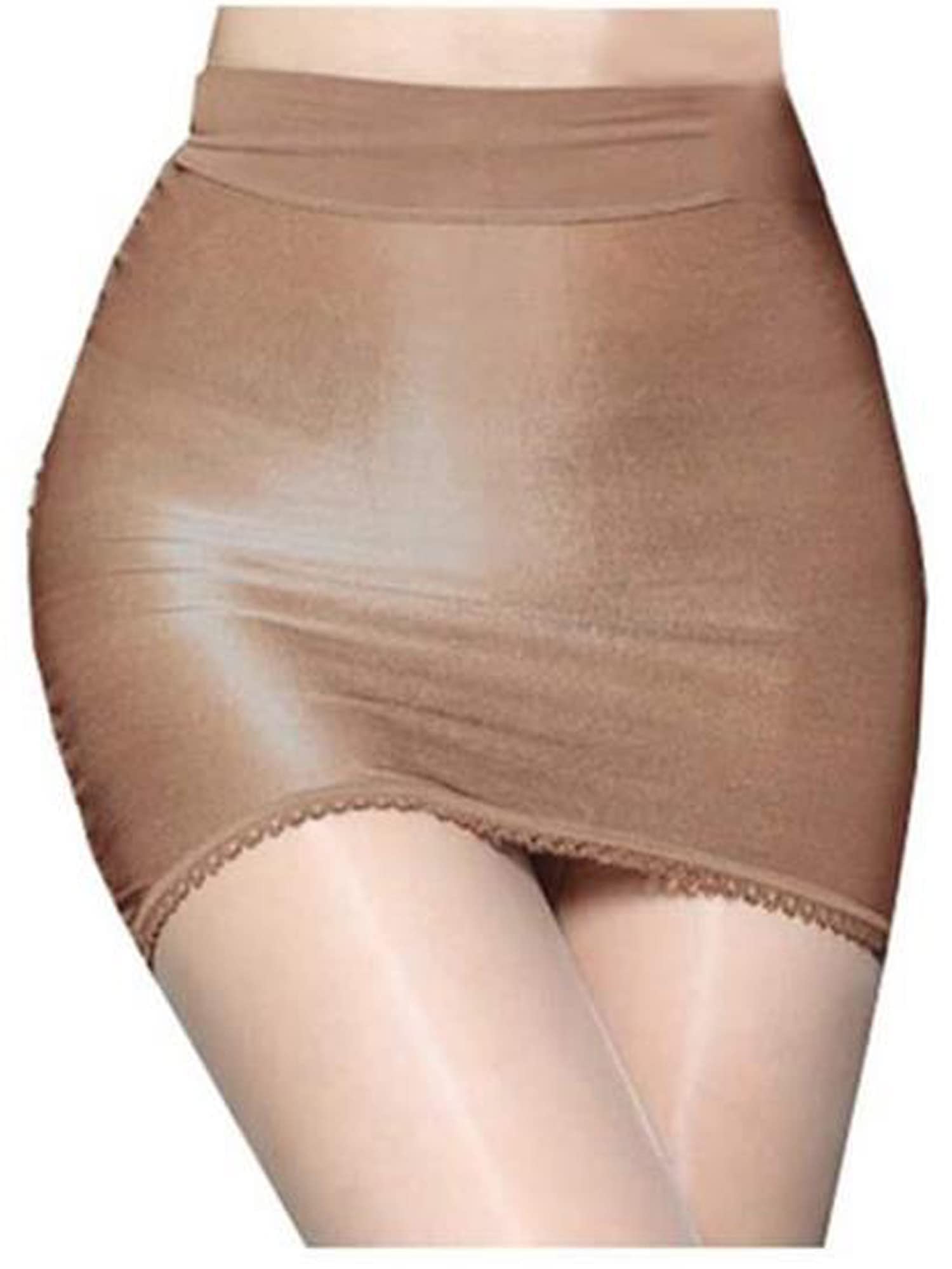 YILEEGOO Women See Through Micro Mini Skirt Stretchy Shiny Sheer Semi Opaque High Waist Bodycon Nightclub Dress