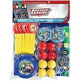 Amscan Adventure Filled Justice League Birthday Party Mega Mix Favor Set (48 Piece), 11 1/2