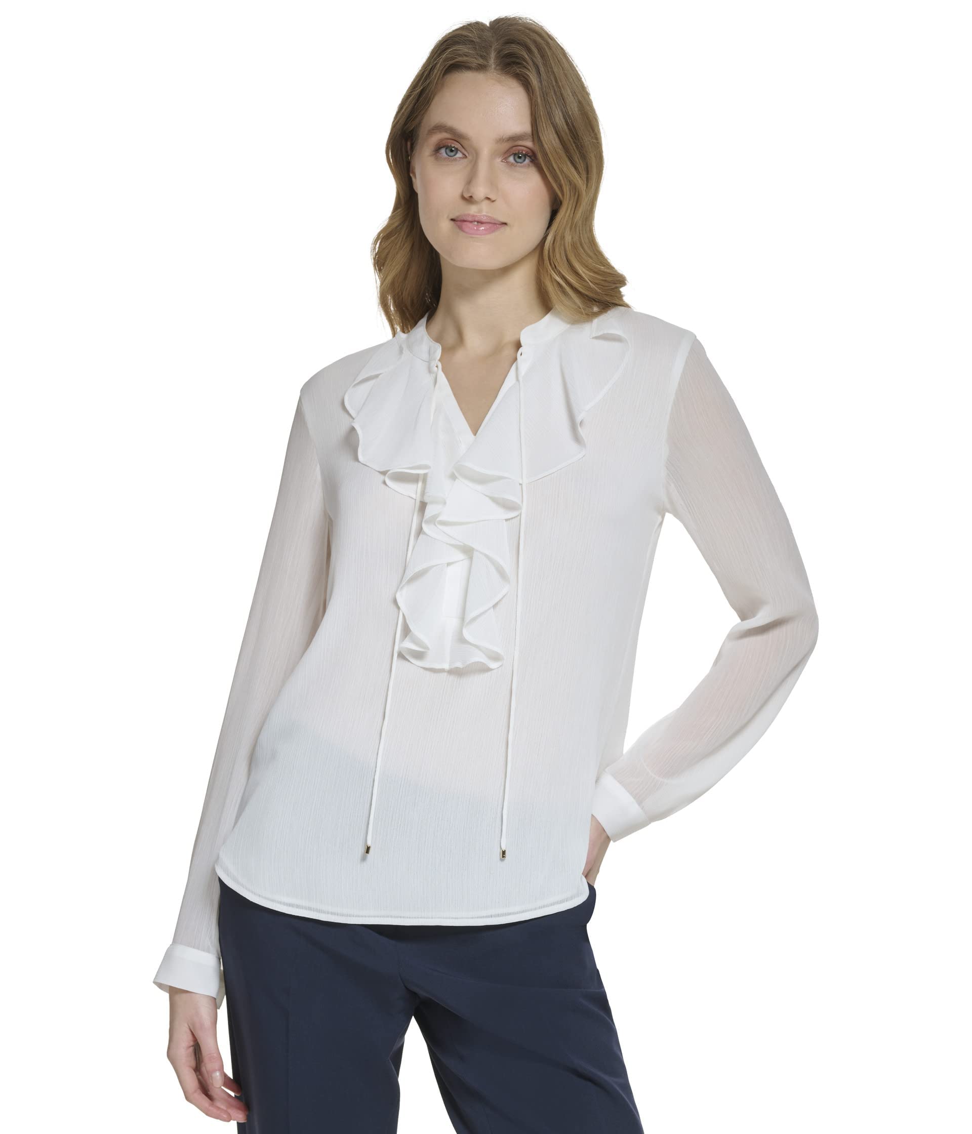 Tommy Hilfiger Damen Printed Long Sleeve Floral Top Bedrucktes langärmeliges Oberteil mit Blumenmuster (1er Pack)
