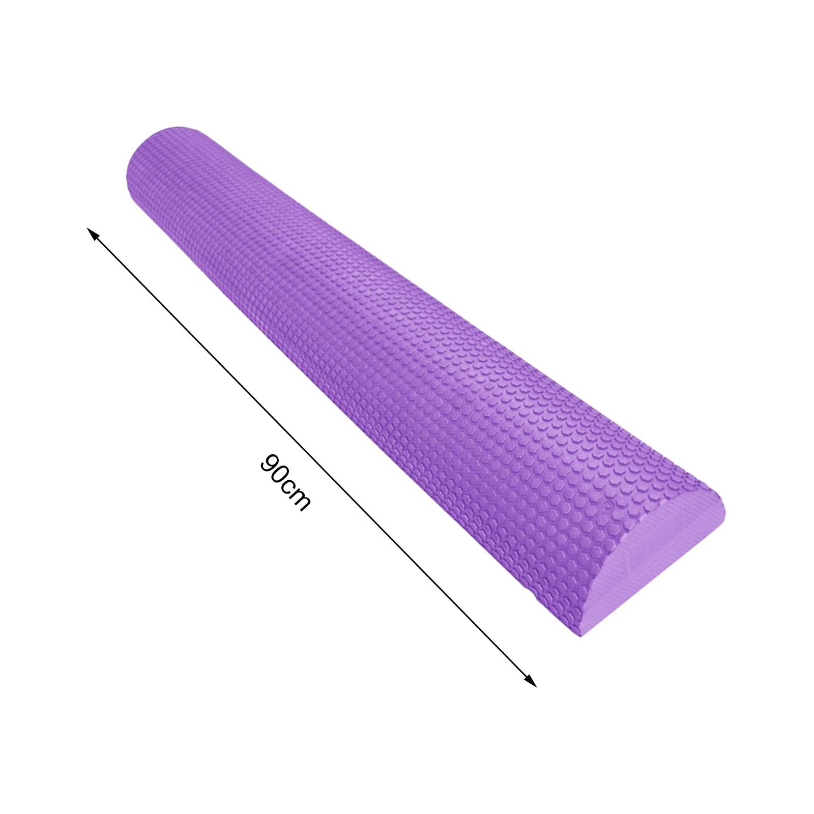 Rodillo de Espuma Semicircular Rodillo de Ejercicio de Densidad Alta de Bloque para Pilates Material EVA Función de Masaje Adecuado para, Violeta