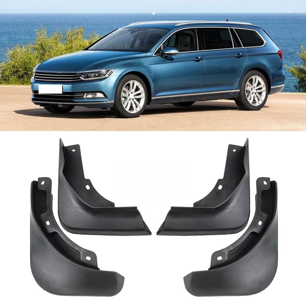 WeiYH No Drill Mud Flaps for Car Front Rear Wheel for VW Passat B7 Variant Kombi 2011 2012 2013 2014 2015