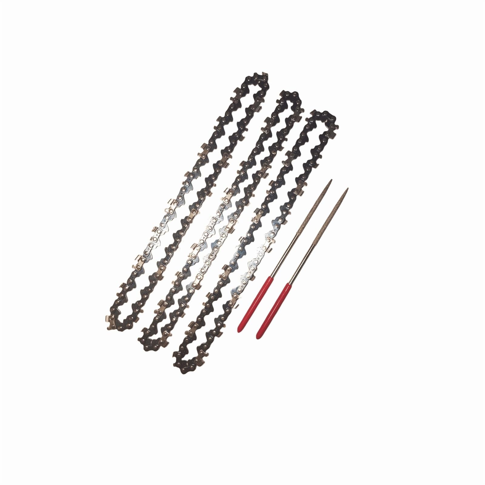 ByoBLu 3pcs 6-inch Mini Saw Chain 1/4 inch; Pitch 043inch; Gauge 36DL Chainsaw Chains with 2 files