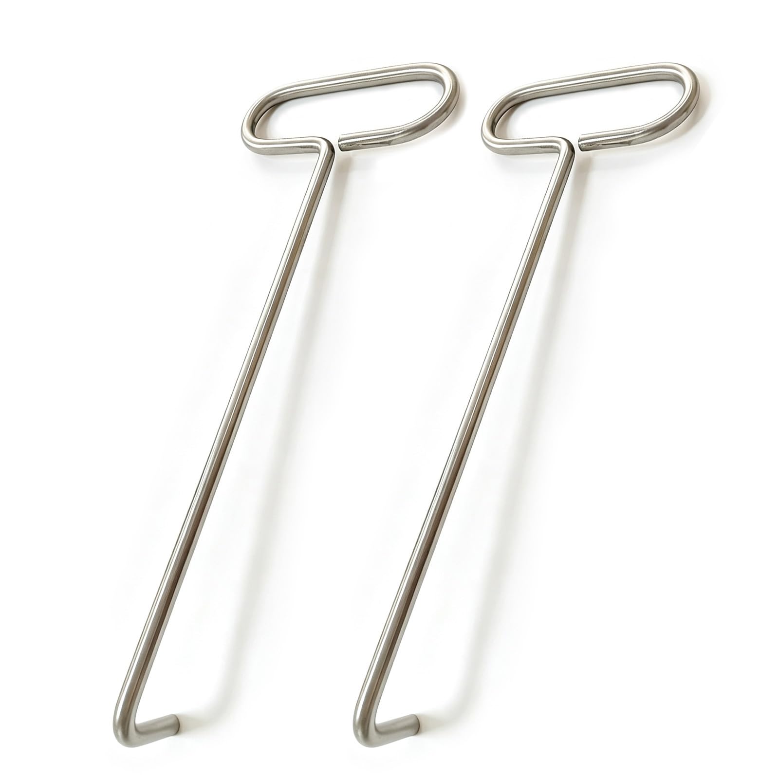 Paquete de 2 Ganchos en J romos, 11 13/16 a 59 1/16 Pulgadas | Herramienta de gancho de agarre sin soldadura de acero inoxidable 304 de 3/8 pulgadas(50cm/19.7in)