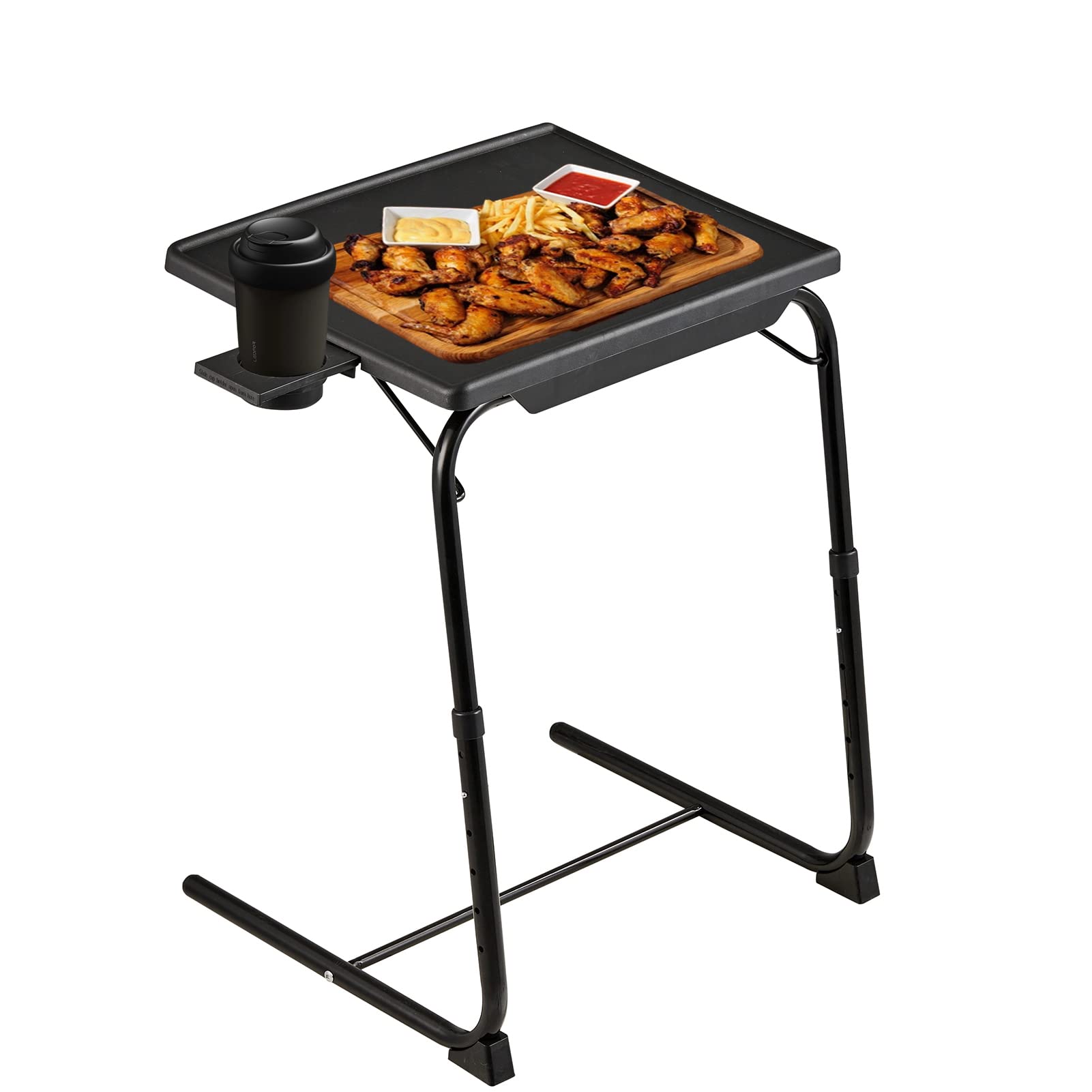 Chanwulili Multifunction TV Tray Table Folding TV Tray on Bed & Sofa with Cup Holder Comfortable Folding 18 in 1 Table with 6 Height & 3 Tilt Angle Adjustments close comport easy to assemble and store