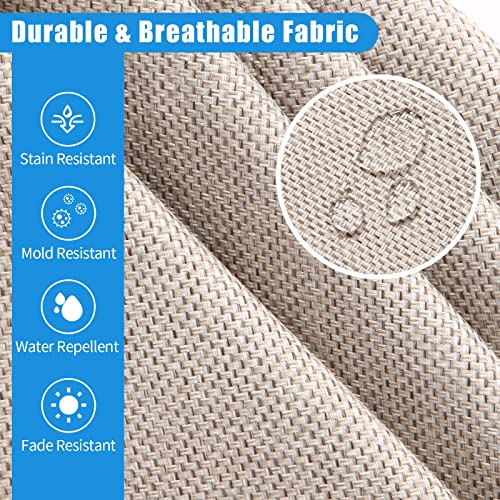 Patio Cushion Covers, 24X24X4 Inches，Patio Cushion Covers Replacement, High Uv Resistant，Water Resistant Outdoor Cushion Covers Patio Cushion Slipcovers (Cream) #TOP2
